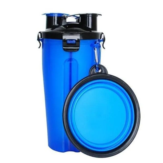 2 in 1 Folding Pet Water Dispensers Bottle