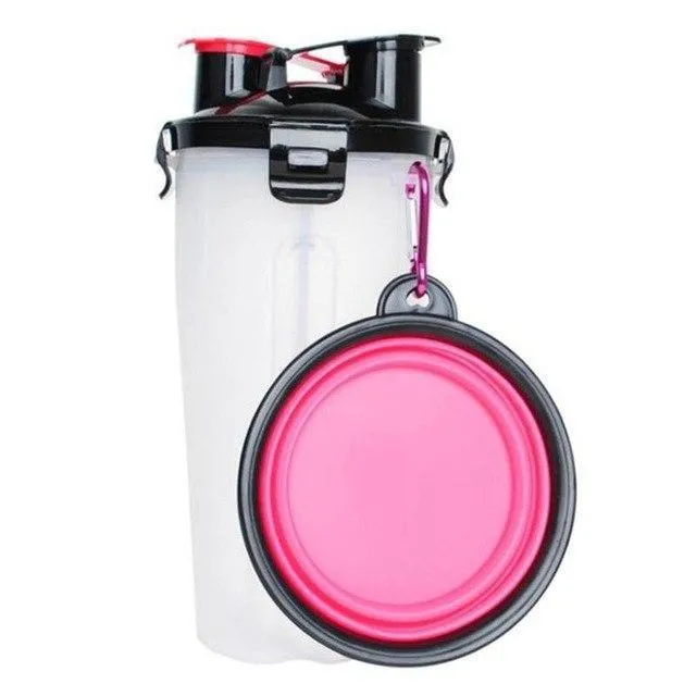 2 in 1 Folding Pet Water Dispensers Bottle