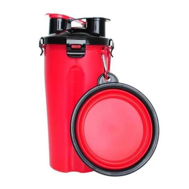 2 in 1 Folding Pet Water Dispensers Bottle