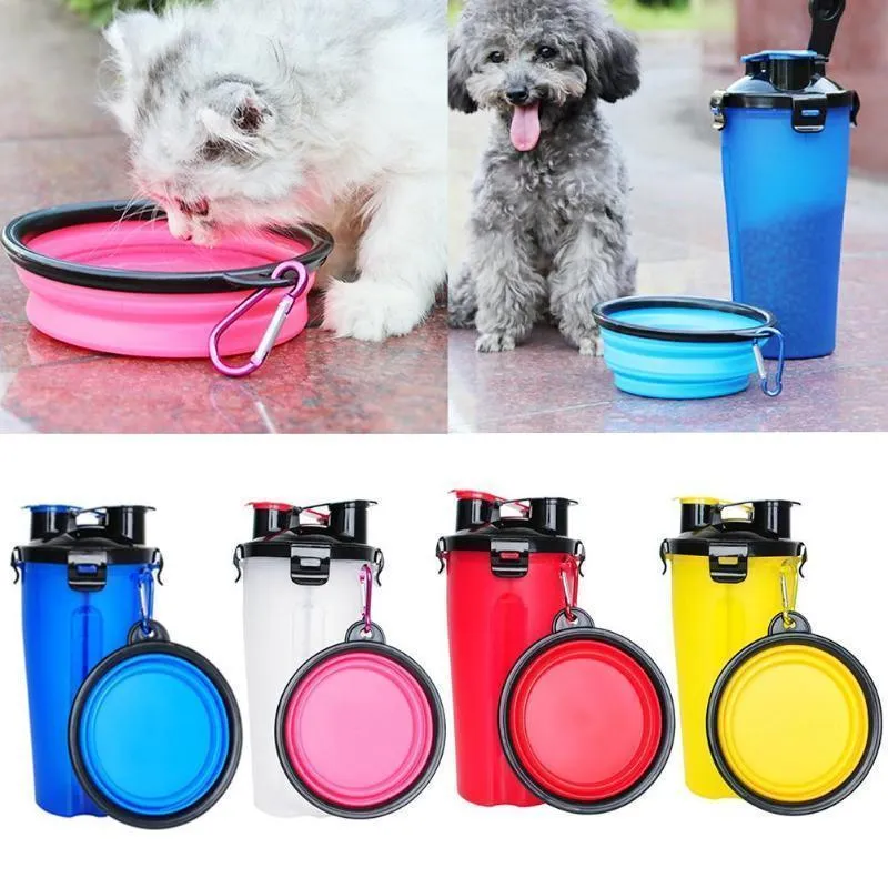 2 in 1 Folding Pet Water Dispensers Bottle