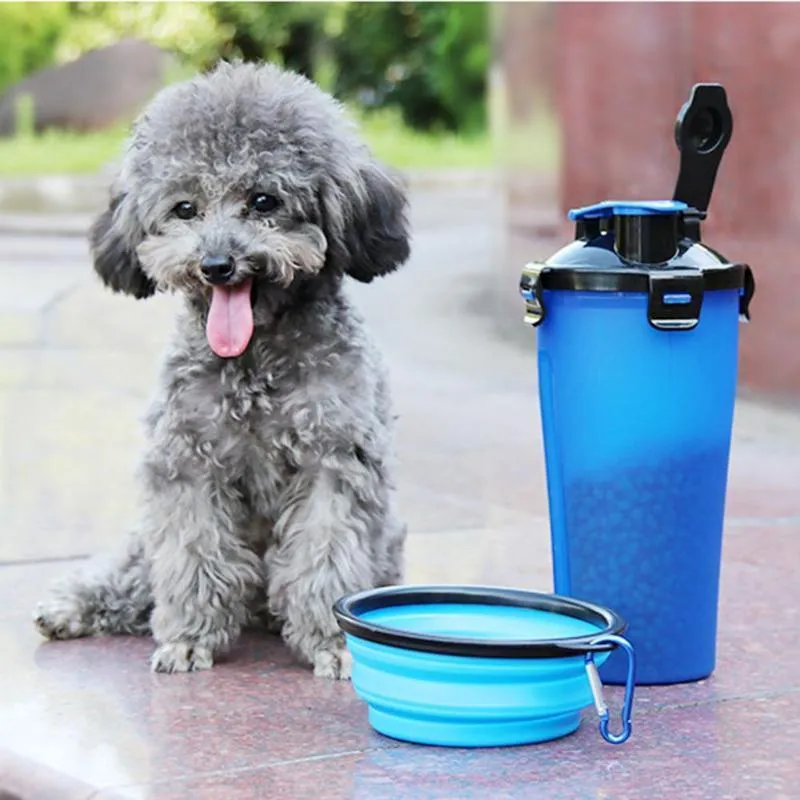 2 in 1 Folding Pet Water Dispensers Bottle