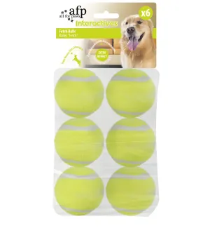 All For Paws Interactives Hyper Fetch Super Bounce Tennis Ball 6 Pack