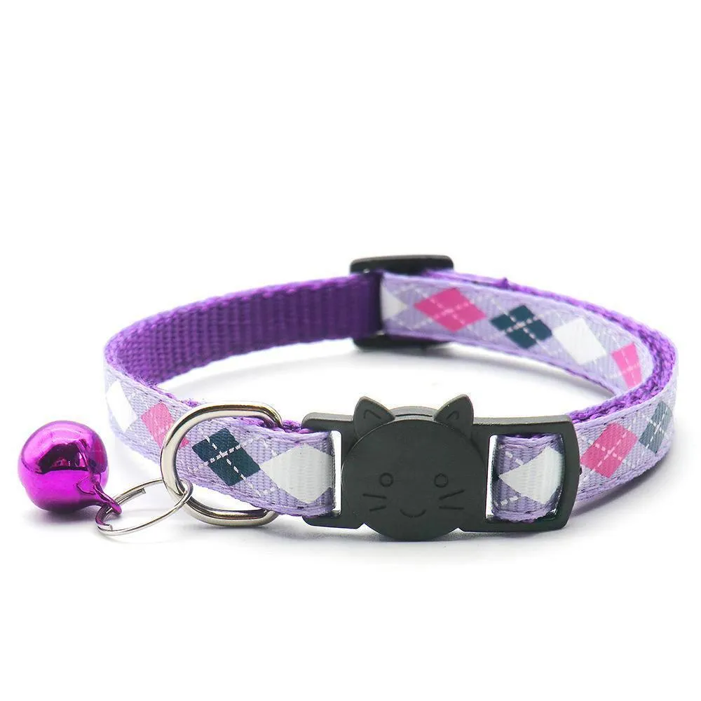 Argyle Breakaway Safety Cat Collar