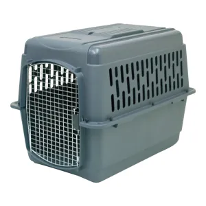 Aspenpet Pet Porter 21184 Pet Carrier, 40 in W, 27 in D, 30 in H, 2XL, Plastic, Black/Dark Gray, Chrome