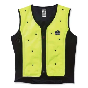 Chill-its 6685 Premium Dry Evaporative Cooling Vest With Zipper, Nylon, 4x-large, Lime, Ships In 1-3 Business Days