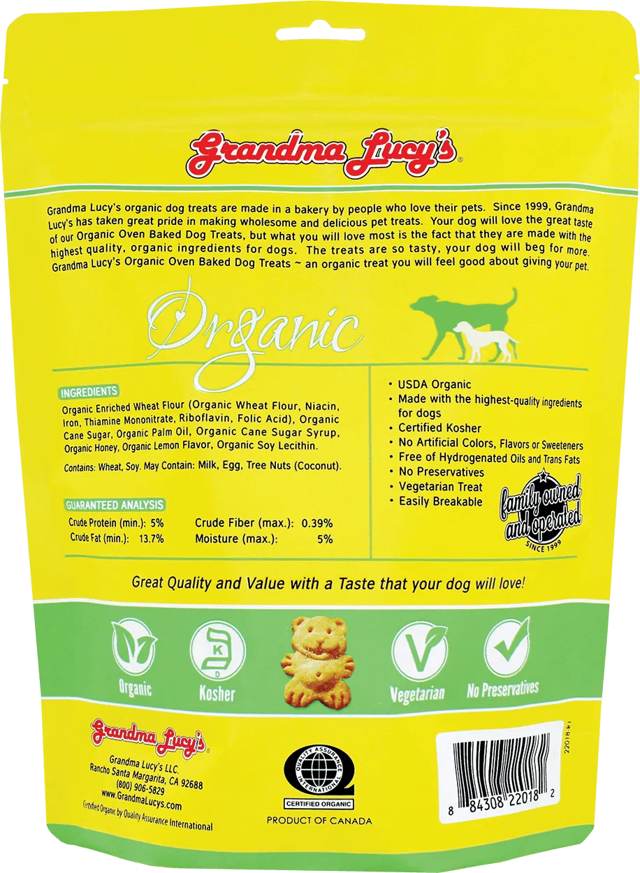Grandma Lucy's - Organic Lemon Honey Oven Baked Dog Treats