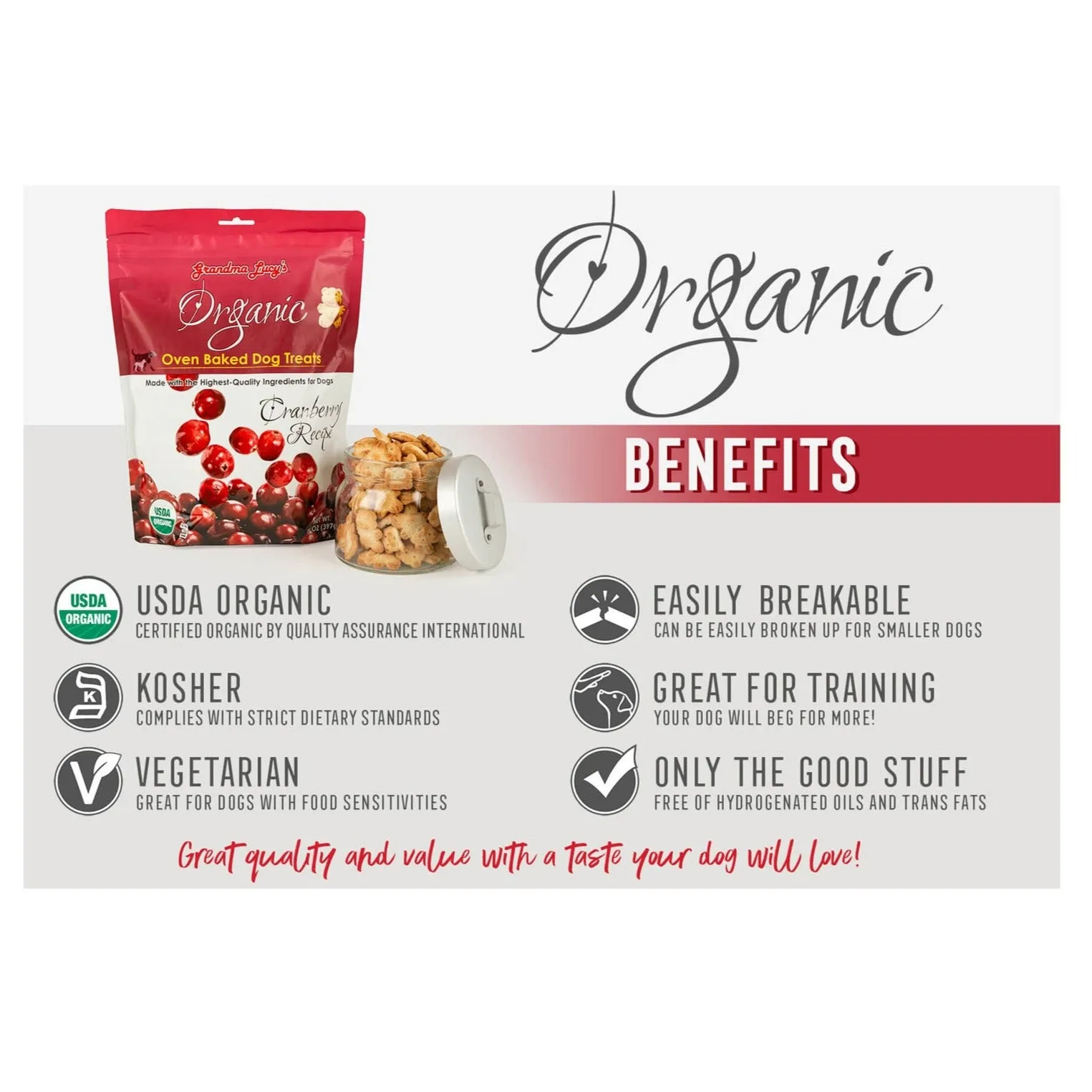 Grandma Lucy's Organic Oven Baked Dog Treats