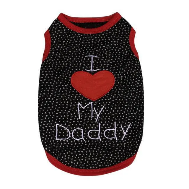 'I Love My Daddy' Dog Vest
