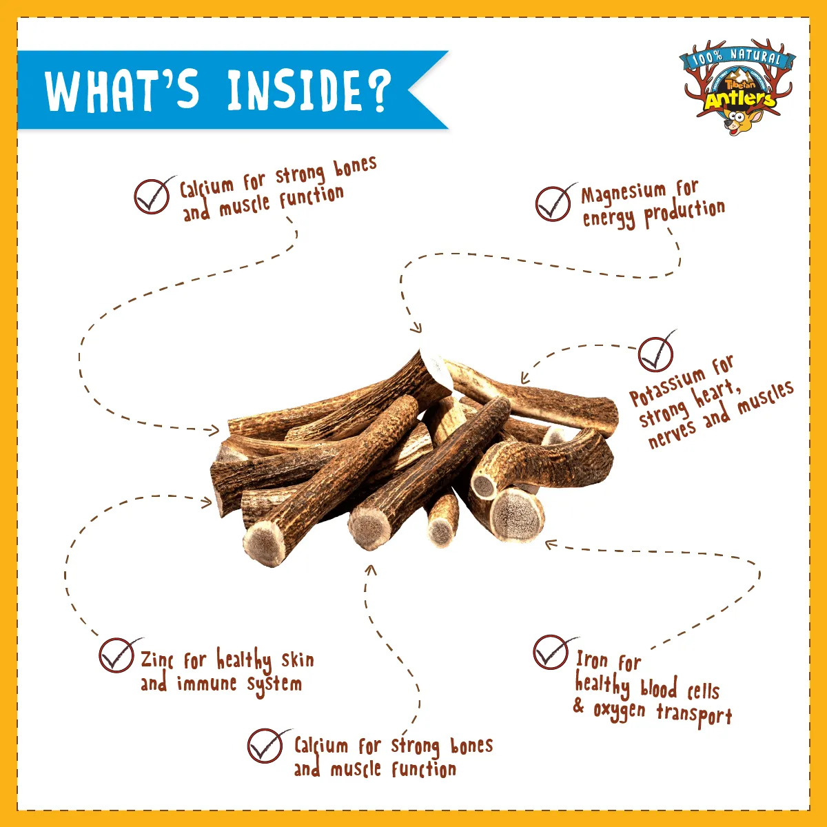 Jumbo-Sized Natural Elk Antlers for Dogs