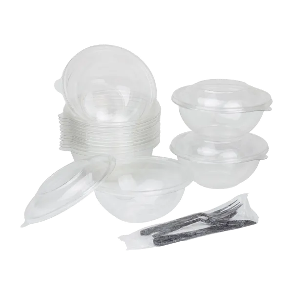 Karat 24 oz PET Plastic Salad Bowl Dome Lids (165mm) - 300 pcs