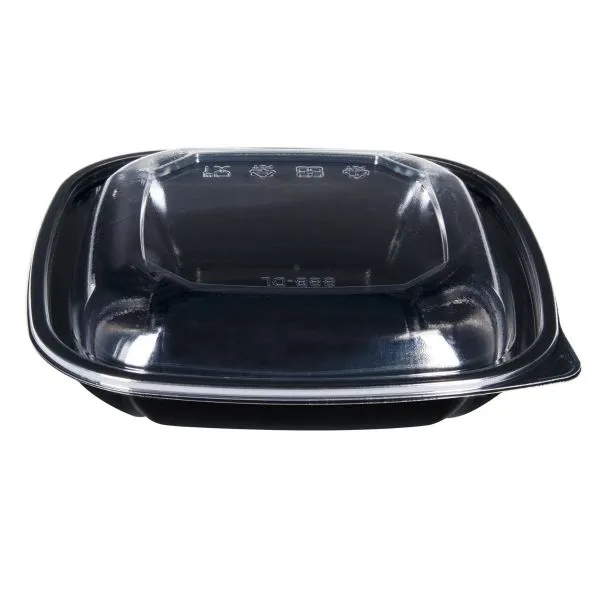 Karat 24oz PET Square Bowl, Black - 300 pcs