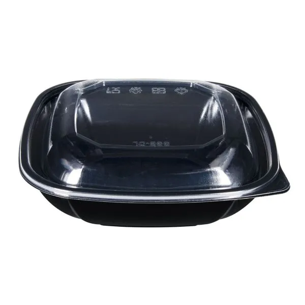 Karat 32oz PET Square Bowl, Black - 300 pcs