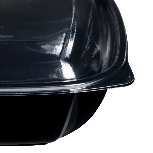 Karat 48oz PET Square Bowl, Black - 300 pcs