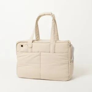 lightweight beige dog carrier