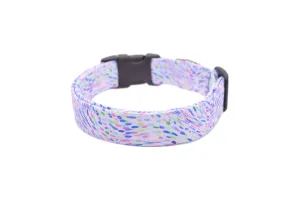 Lilac Purple & Colorful Spots Dog Collar