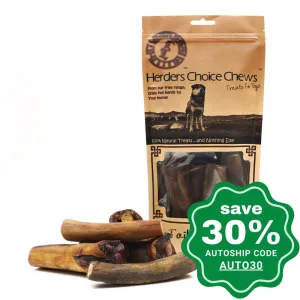 Mongolian Chews - Treat for Dogs - Herders Choice Chews - Dried Cow Tail Cut Large - 300G