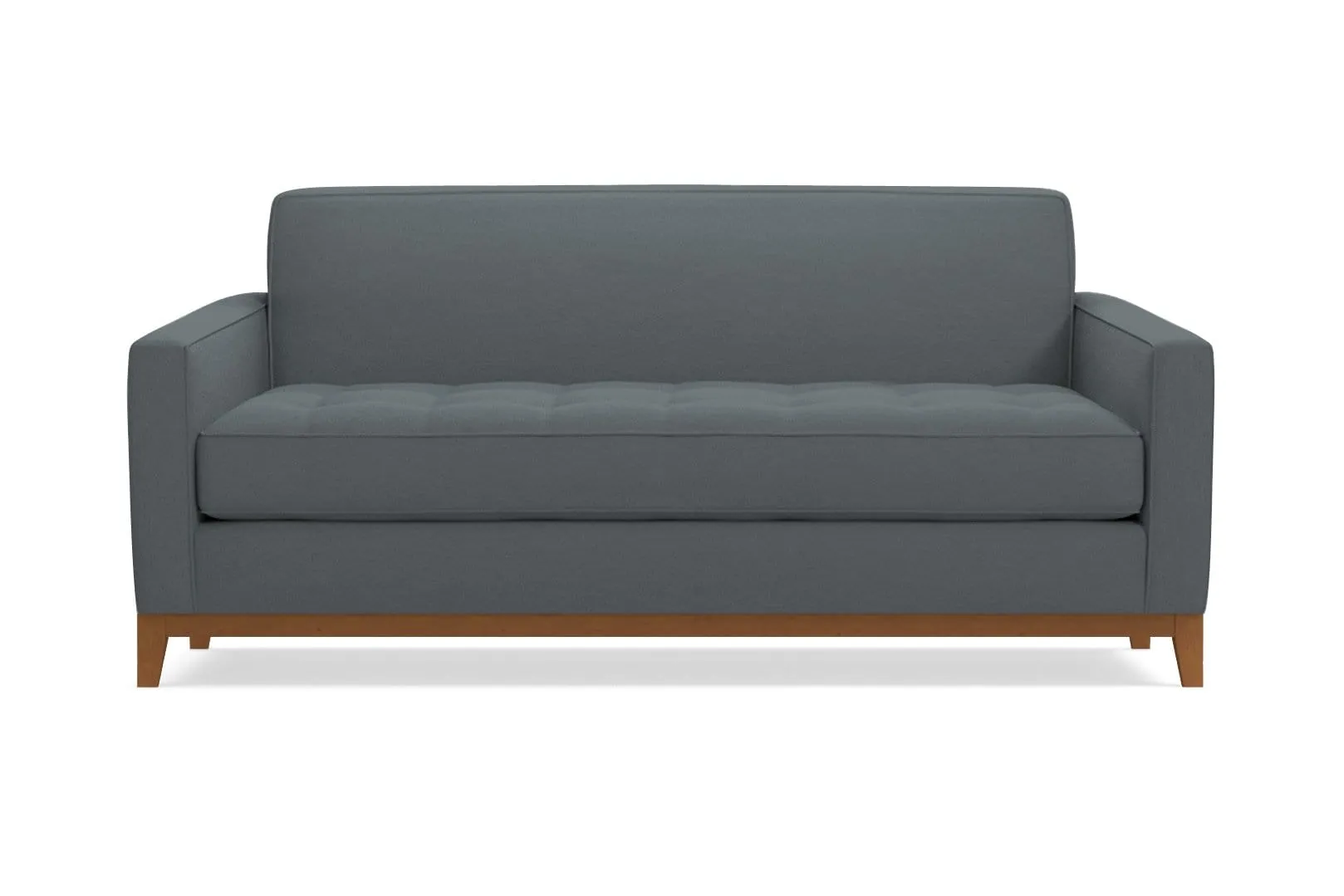 Monroe Drive Apartment Size Sleeper Sofa :: Leg Finish: Pecan / Sleeper Option: Deluxe Innerspring Mattress