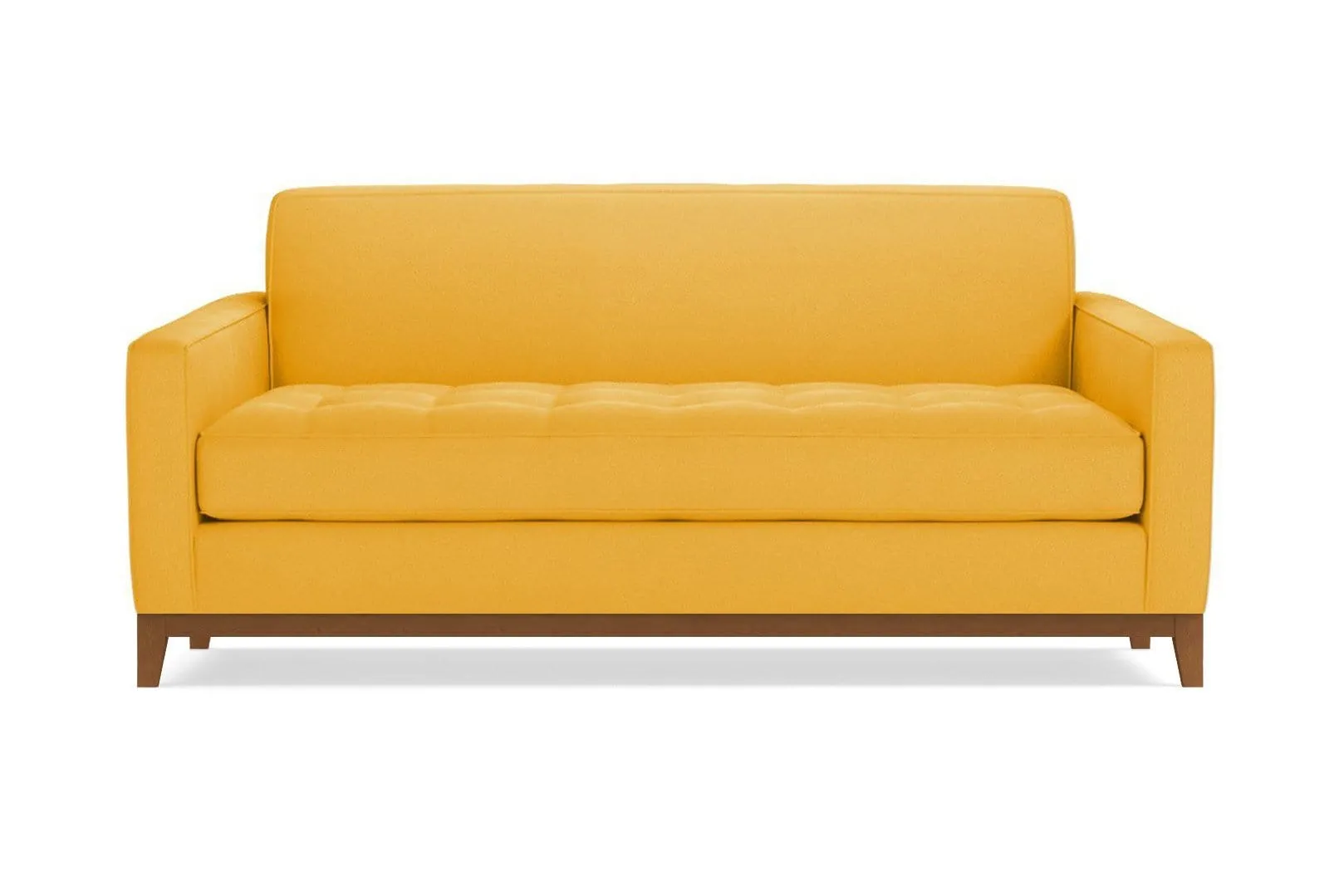Monroe Drive Apartment Size Sleeper Sofa :: Leg Finish: Pecan / Sleeper Option: Deluxe Innerspring Mattress