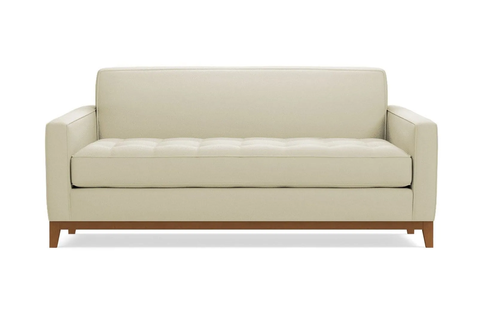 Monroe Drive Apartment Size Sleeper Sofa :: Leg Finish: Pecan / Sleeper Option: Deluxe Innerspring Mattress