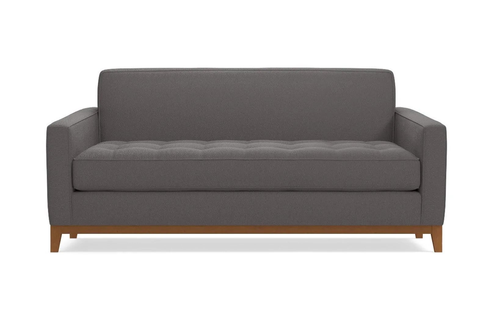 Monroe Drive Apartment Size Sleeper Sofa :: Leg Finish: Pecan / Sleeper Option: Deluxe Innerspring Mattress