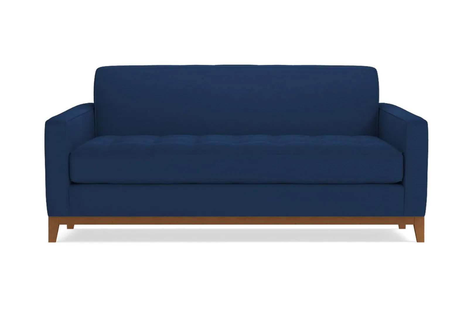 Monroe Drive Apartment Size Sleeper Sofa :: Leg Finish: Pecan / Sleeper Option: Deluxe Innerspring Mattress
