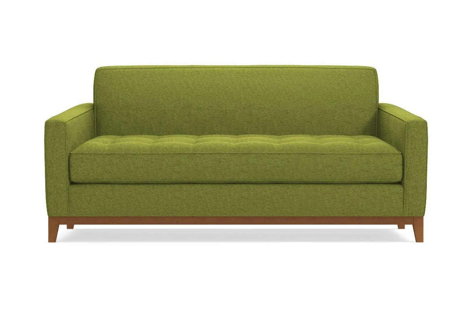 Monroe Drive Apartment Size Sleeper Sofa :: Leg Finish: Pecan / Sleeper Option: Deluxe Innerspring Mattress