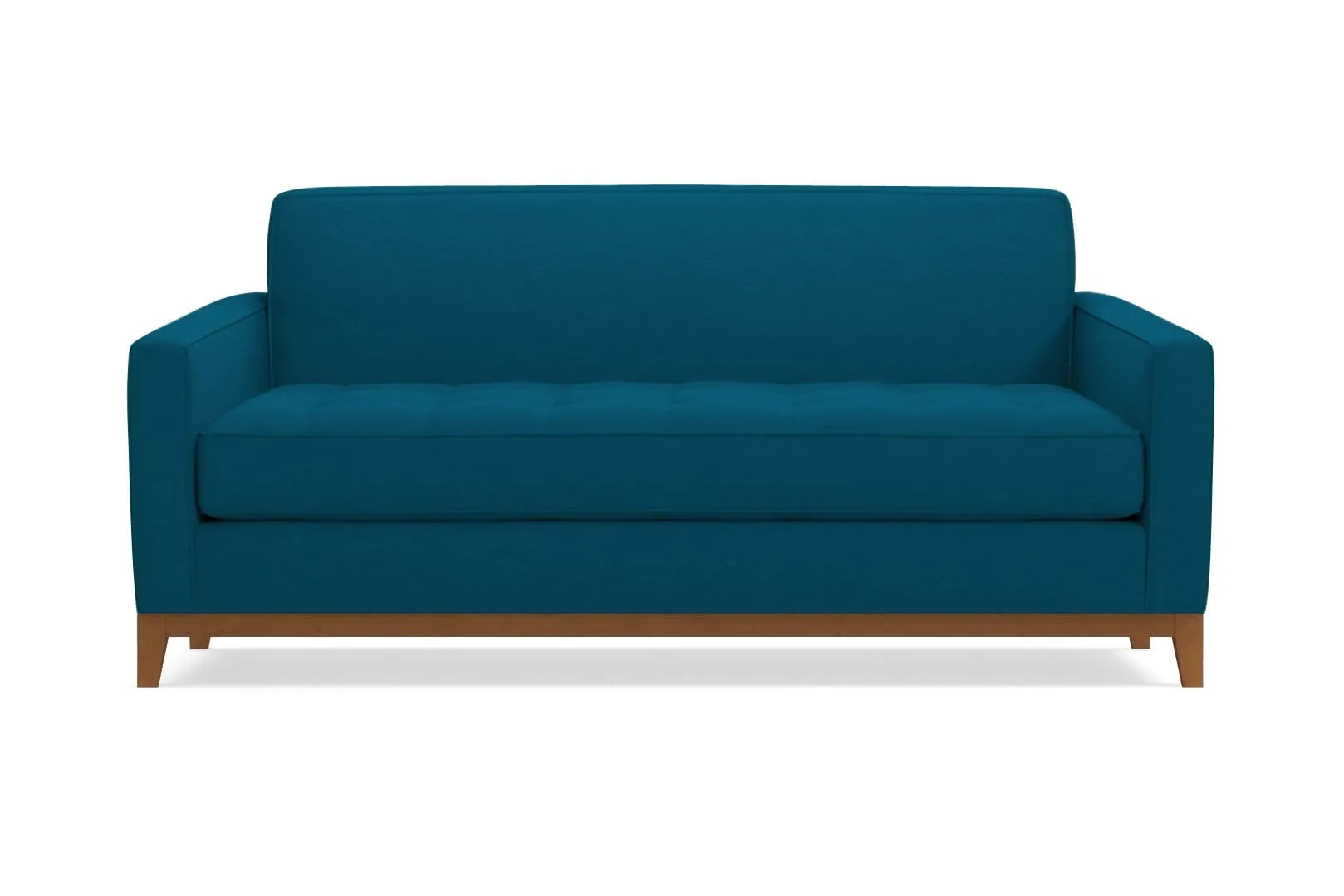 Monroe Drive Apartment Size Sleeper Sofa :: Leg Finish: Pecan / Sleeper Option: Deluxe Innerspring Mattress