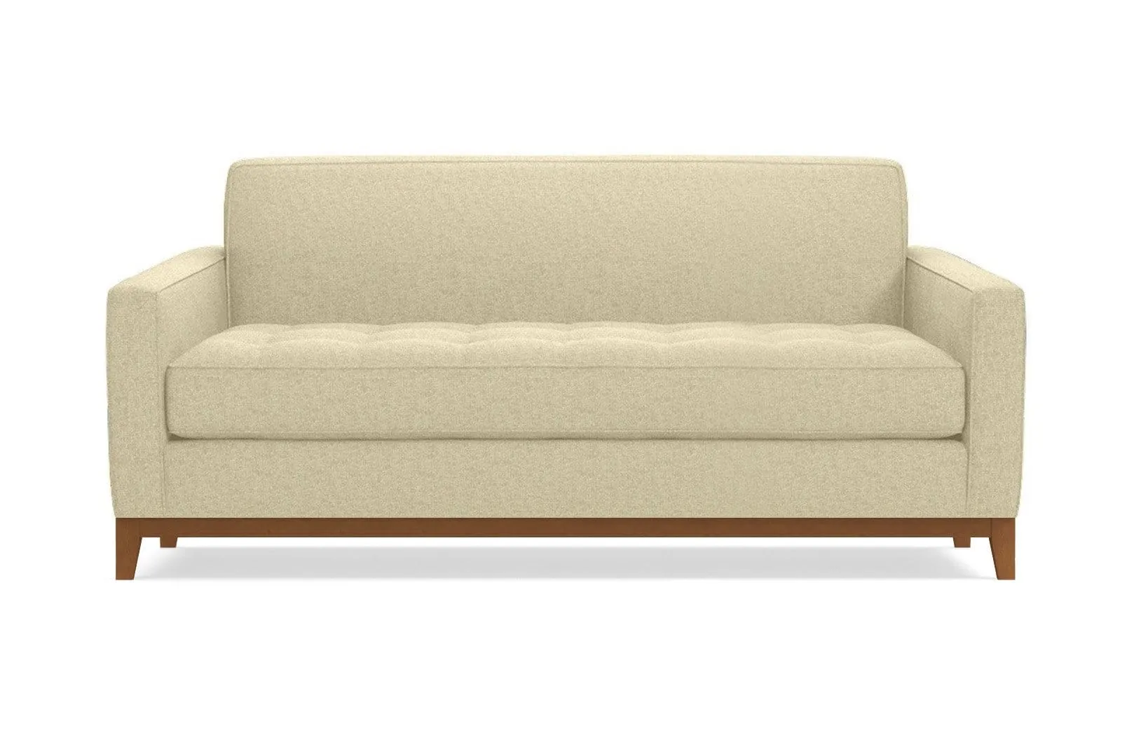 Monroe Drive Apartment Size Sleeper Sofa :: Leg Finish: Pecan / Sleeper Option: Deluxe Innerspring Mattress