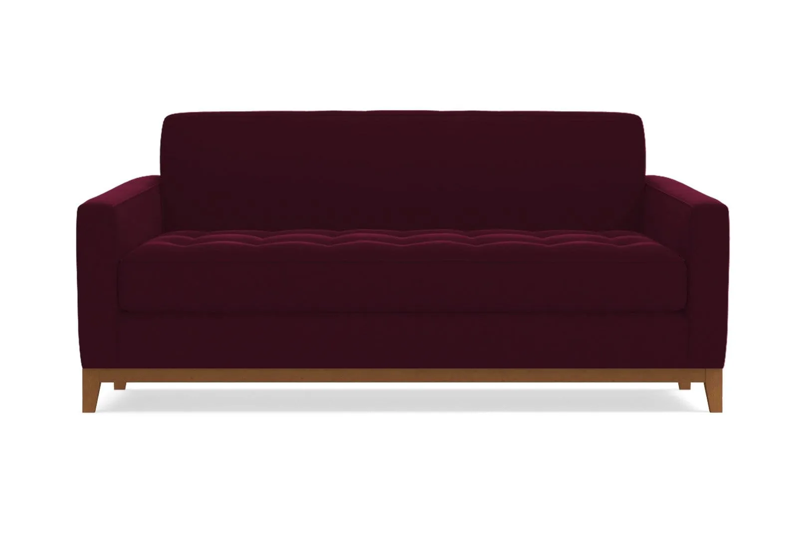 Monroe Drive Apartment Size Sleeper Sofa :: Leg Finish: Pecan / Sleeper Option: Deluxe Innerspring Mattress