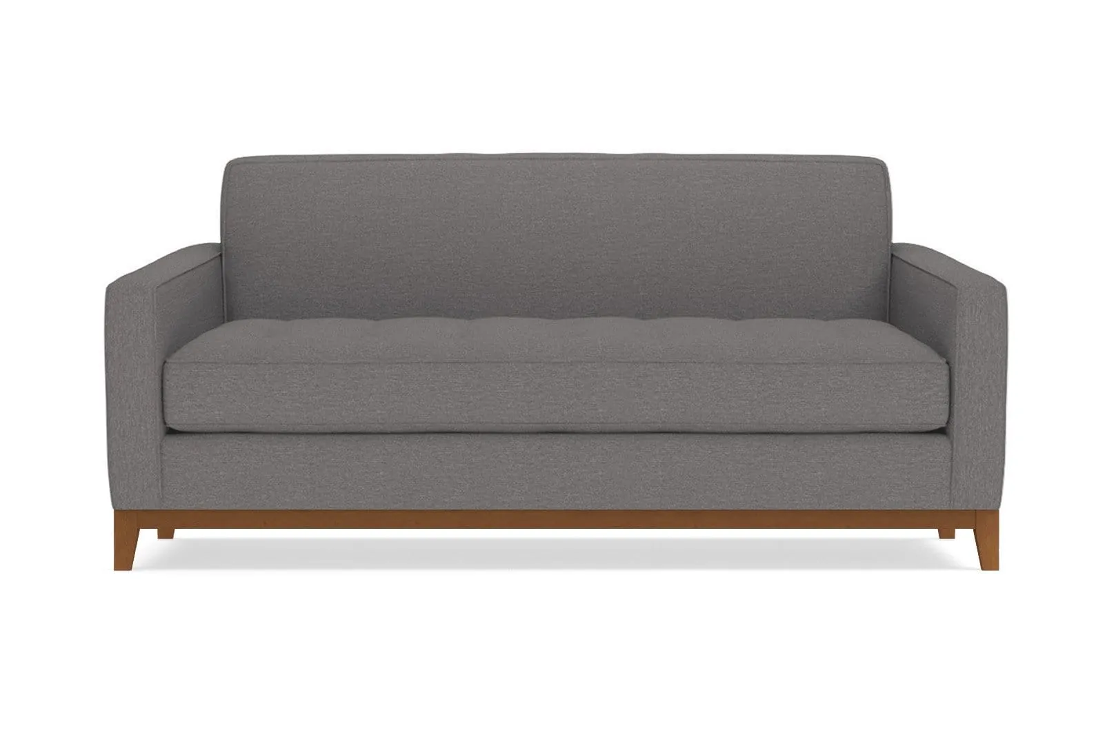 Monroe Drive Apartment Size Sleeper Sofa :: Leg Finish: Pecan / Sleeper Option: Deluxe Innerspring Mattress