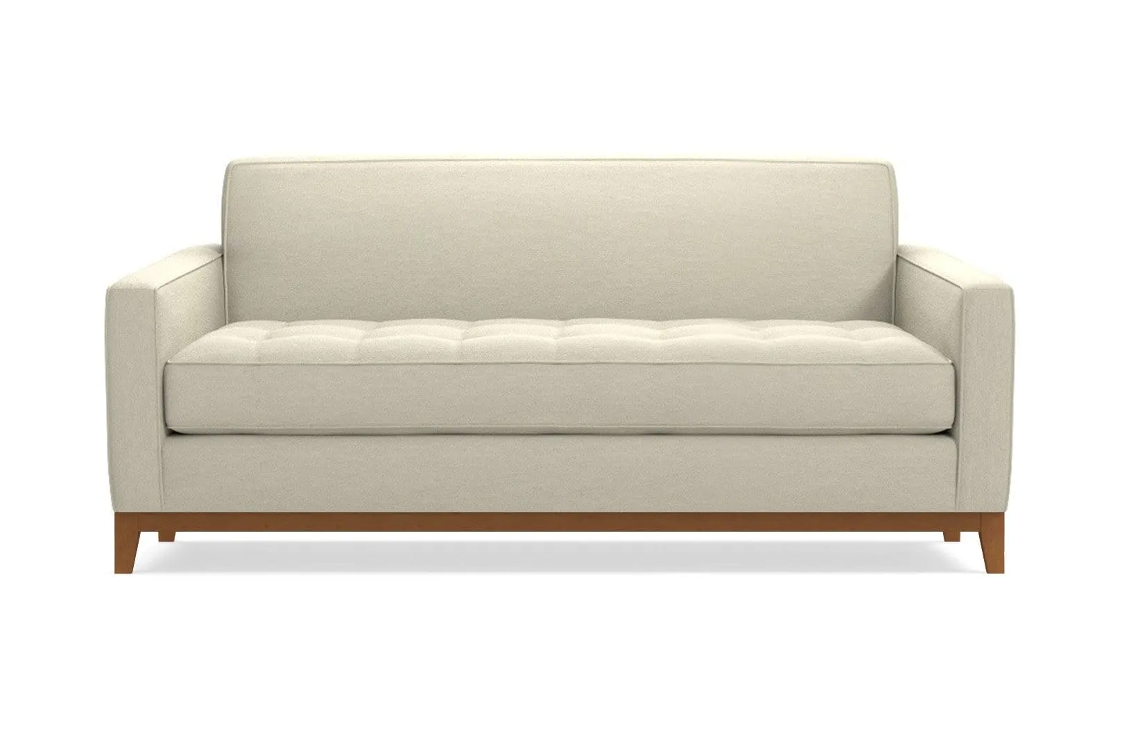 Monroe Drive Apartment Size Sleeper Sofa :: Leg Finish: Pecan / Sleeper Option: Deluxe Innerspring Mattress