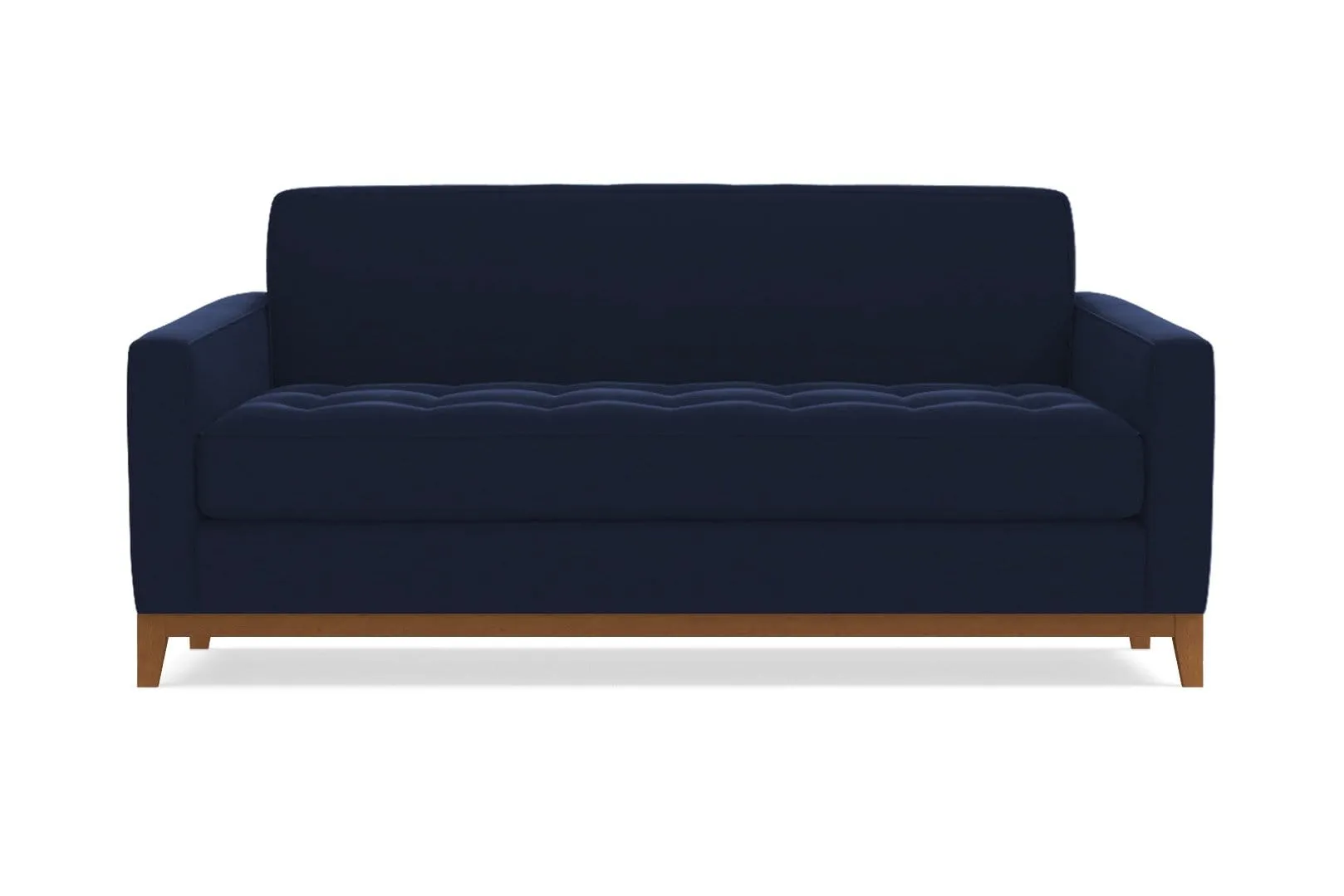 Monroe Drive Apartment Size Sleeper Sofa :: Leg Finish: Pecan / Sleeper Option: Deluxe Innerspring Mattress