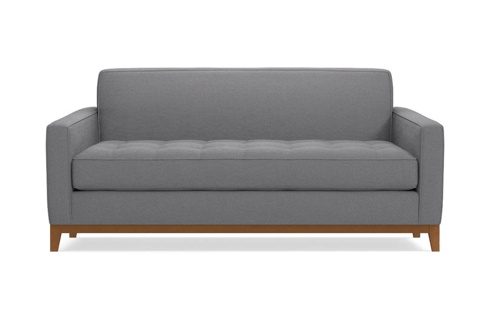 Monroe Drive Apartment Size Sleeper Sofa :: Leg Finish: Pecan / Sleeper Option: Deluxe Innerspring Mattress