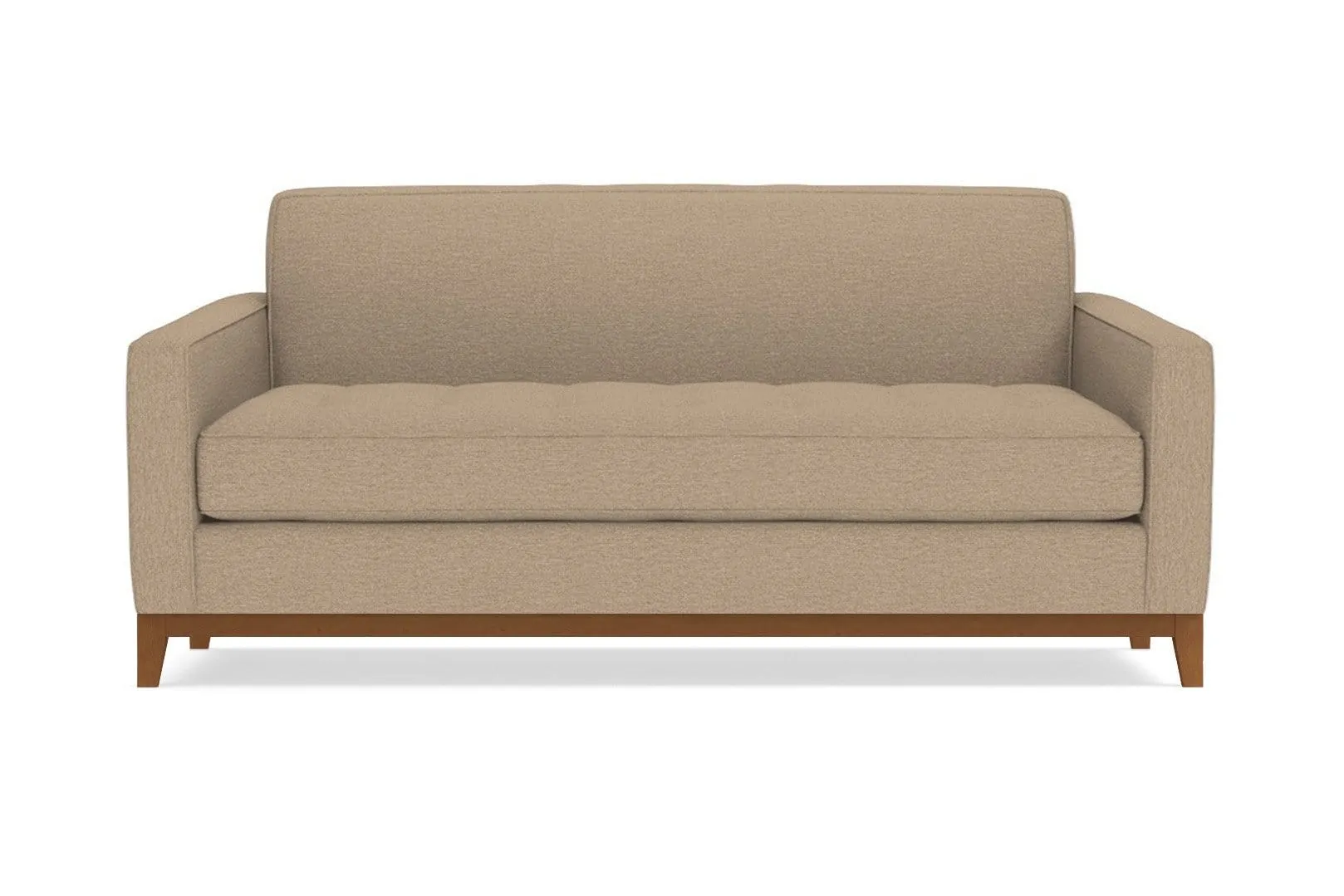 Monroe Drive Apartment Size Sleeper Sofa :: Leg Finish: Pecan / Sleeper Option: Deluxe Innerspring Mattress