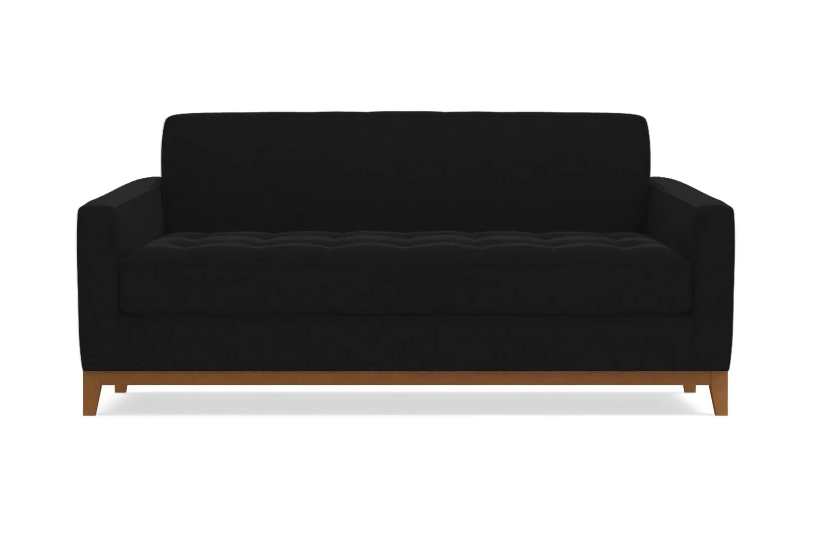 Monroe Drive Apartment Size Sleeper Sofa :: Leg Finish: Pecan / Sleeper Option: Deluxe Innerspring Mattress