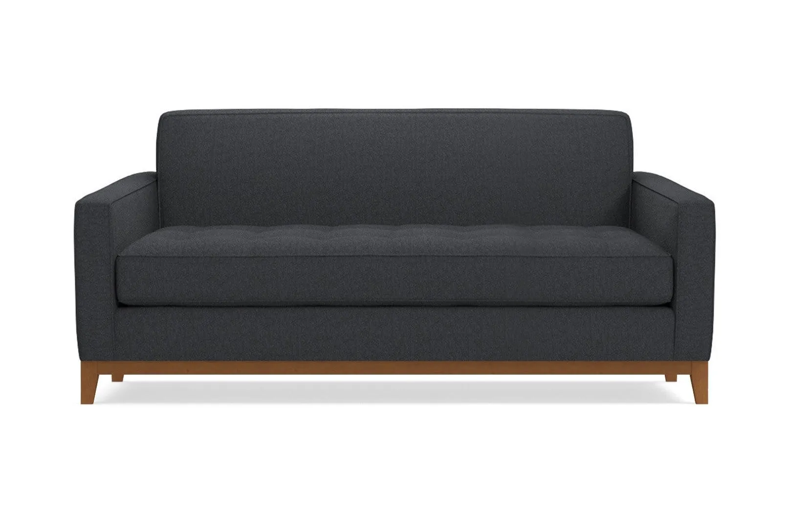 Monroe Drive Apartment Size Sleeper Sofa :: Leg Finish: Pecan / Sleeper Option: Deluxe Innerspring Mattress