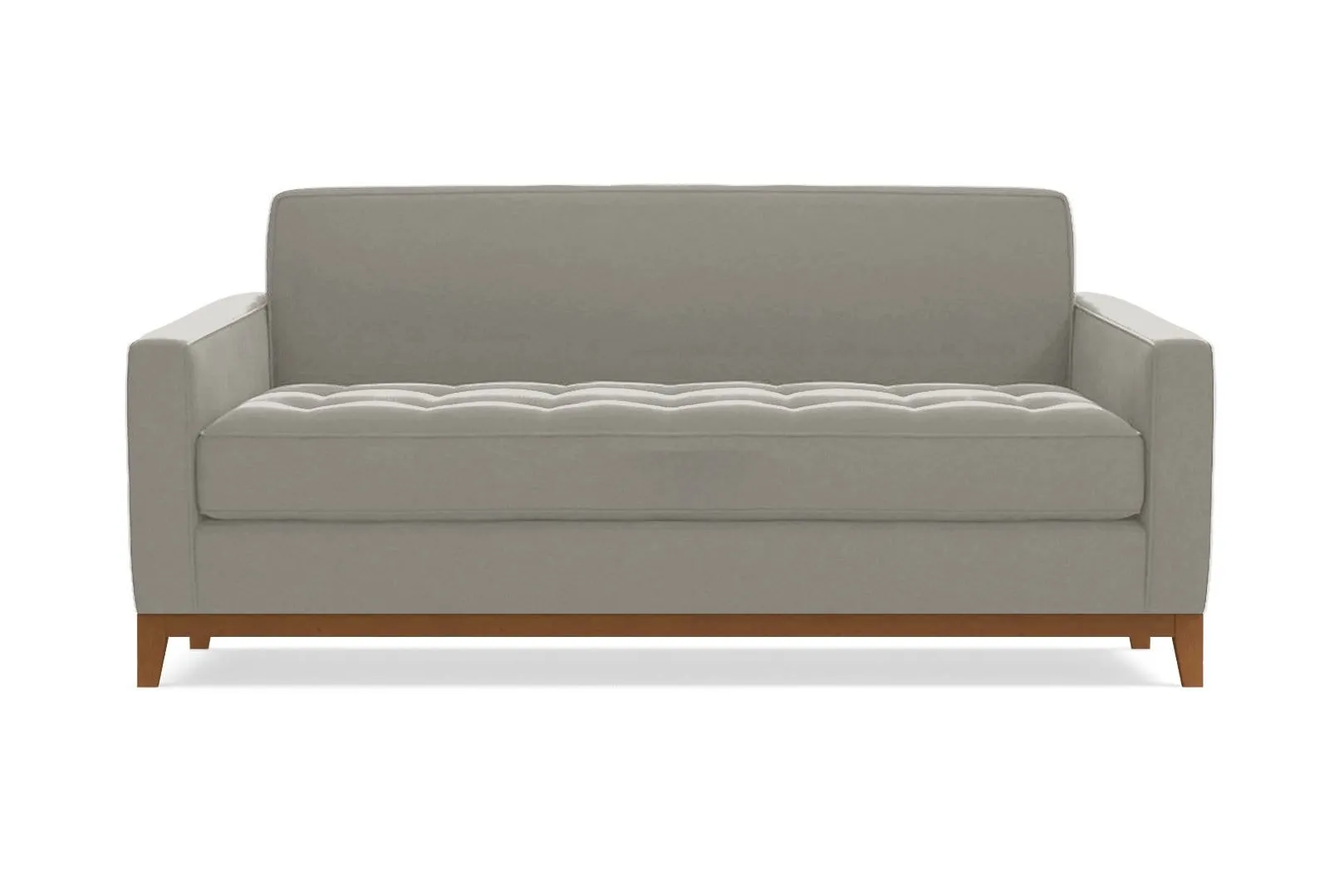 Monroe Drive Apartment Size Sleeper Sofa :: Leg Finish: Pecan / Sleeper Option: Deluxe Innerspring Mattress