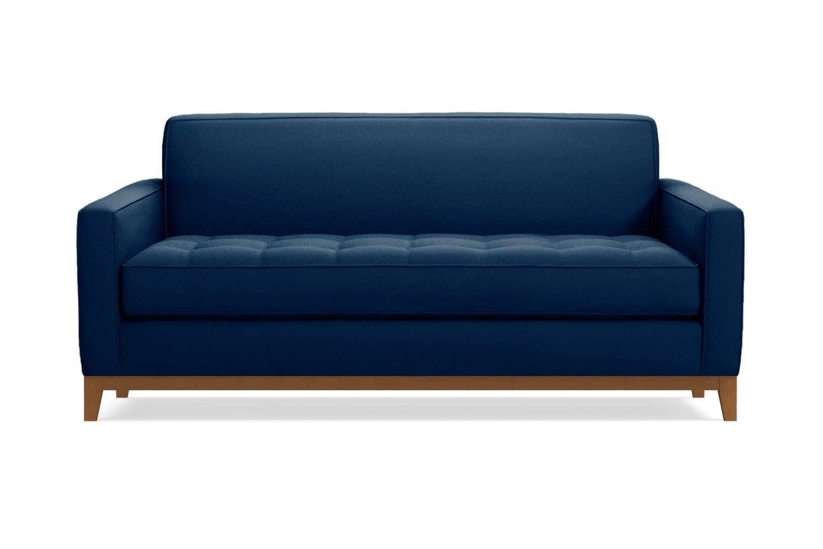 Monroe Drive Apartment Size Sleeper Sofa :: Leg Finish: Pecan / Sleeper Option: Deluxe Innerspring Mattress