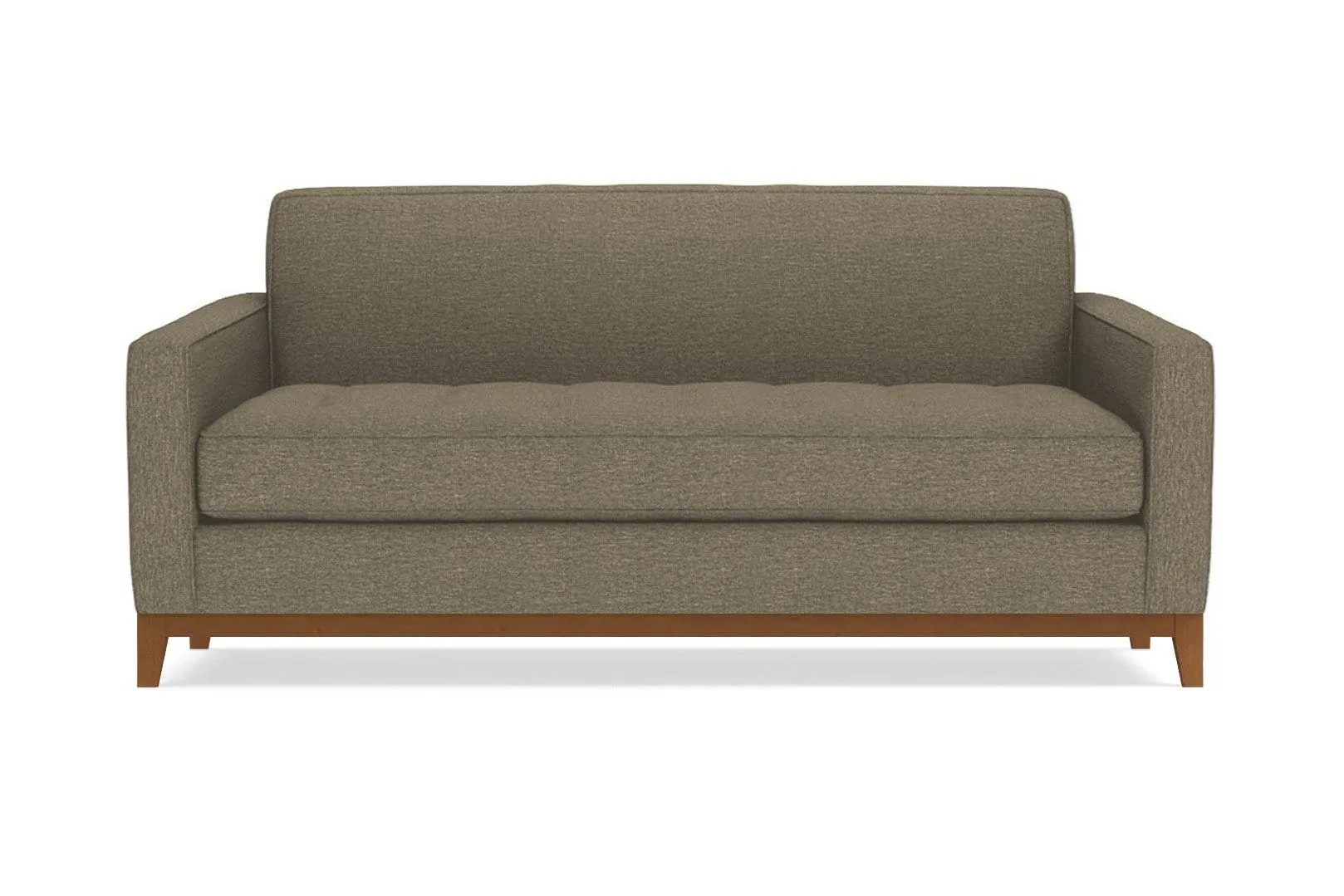 Monroe Drive Apartment Size Sleeper Sofa :: Leg Finish: Pecan / Sleeper Option: Deluxe Innerspring Mattress