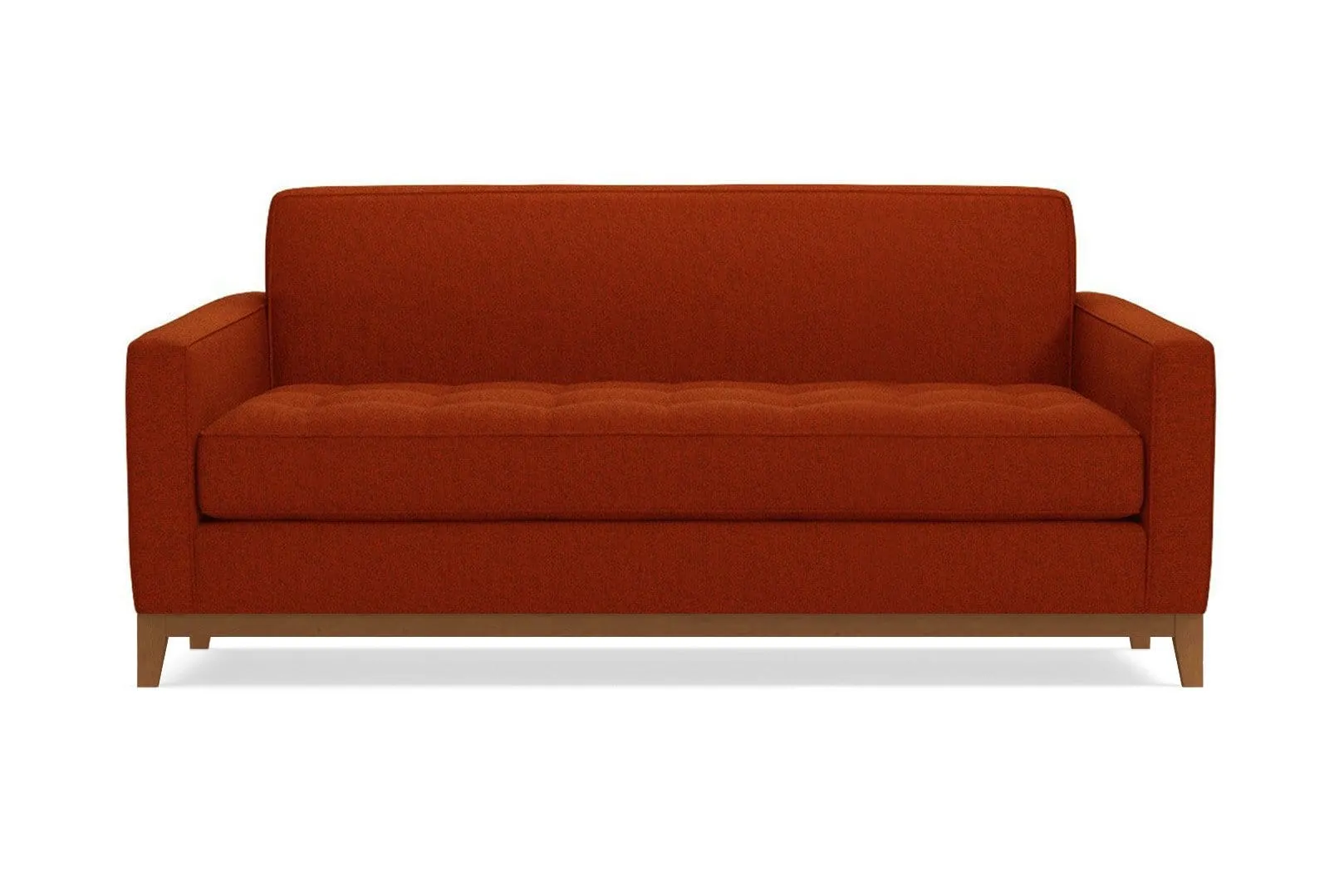 Monroe Drive Apartment Size Sleeper Sofa :: Leg Finish: Pecan / Sleeper Option: Deluxe Innerspring Mattress