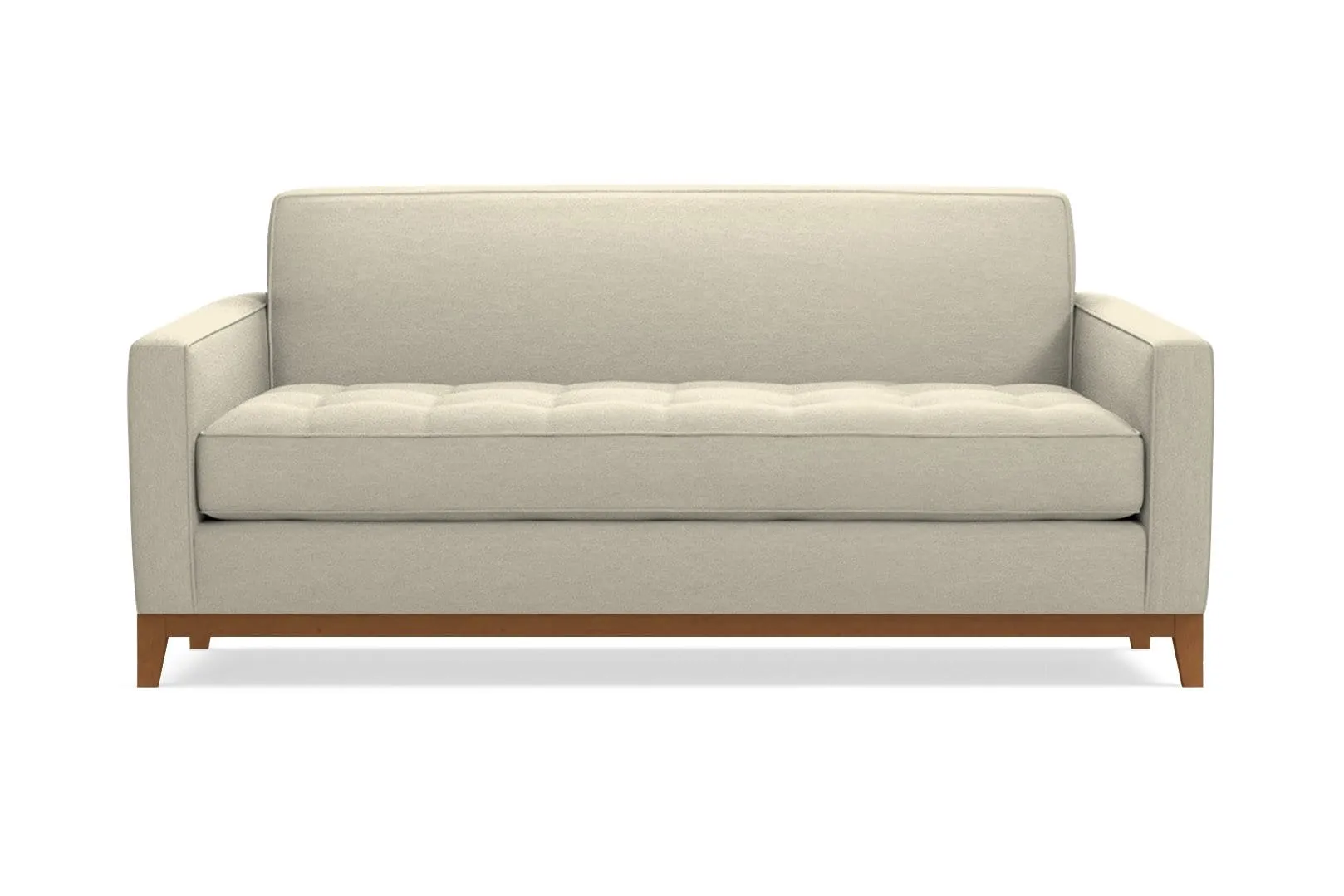 Monroe Drive Apartment Size Sleeper Sofa :: Leg Finish: Pecan / Sleeper Option: Deluxe Innerspring Mattress