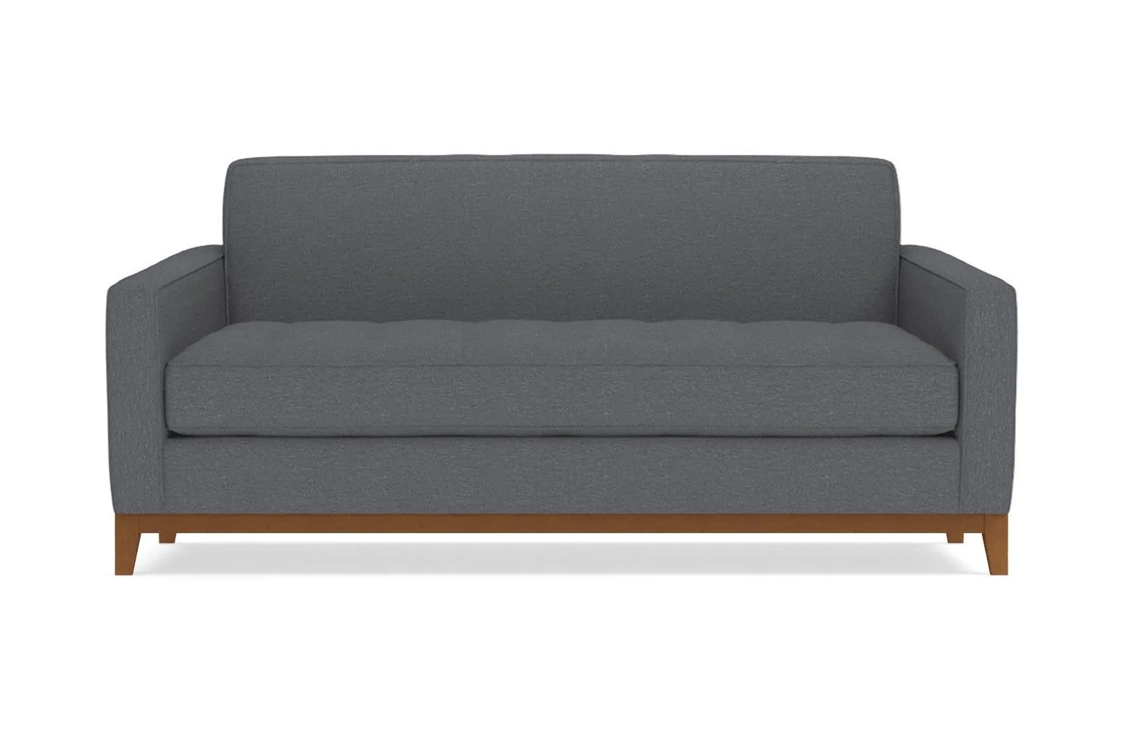 Monroe Drive Apartment Size Sleeper Sofa :: Leg Finish: Pecan / Sleeper Option: Deluxe Innerspring Mattress
