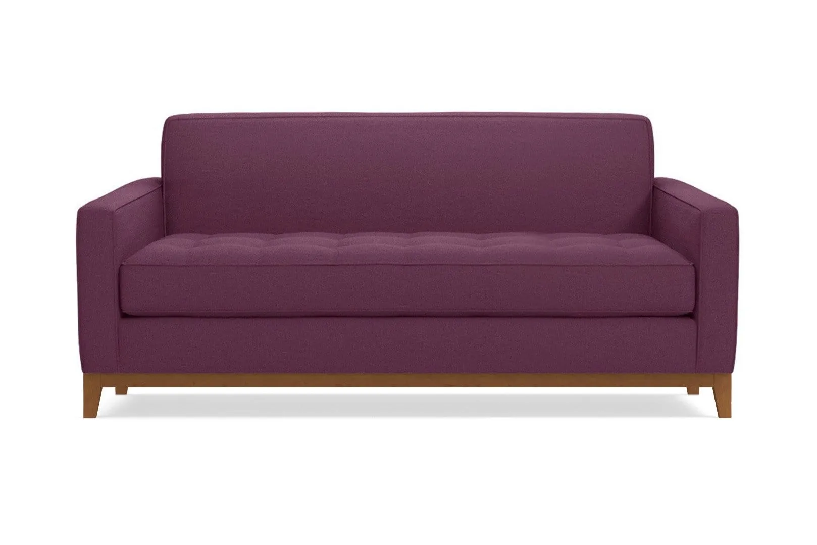 Monroe Drive Apartment Size Sleeper Sofa :: Leg Finish: Pecan / Sleeper Option: Deluxe Innerspring Mattress