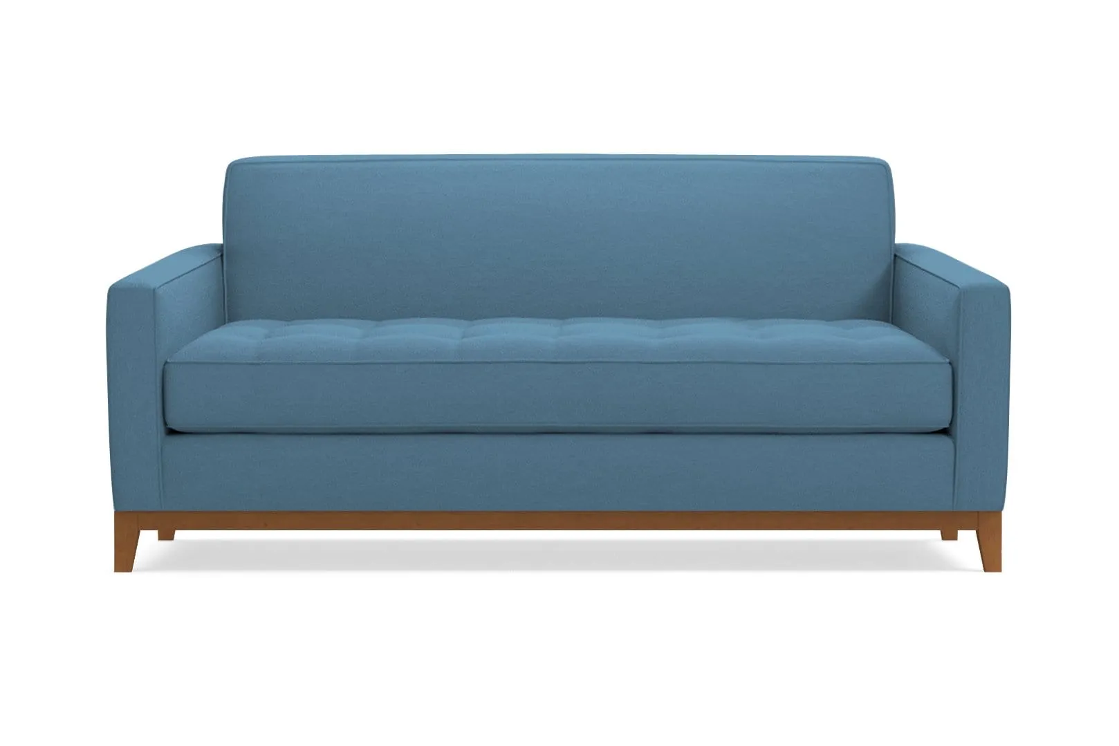 Monroe Drive Apartment Size Sleeper Sofa :: Leg Finish: Pecan / Sleeper Option: Deluxe Innerspring Mattress