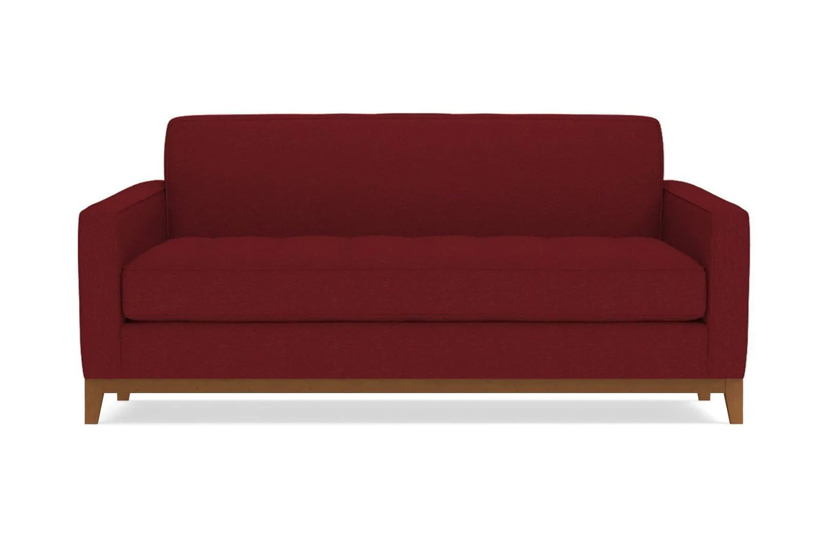 Monroe Drive Apartment Size Sleeper Sofa :: Leg Finish: Pecan / Sleeper Option: Deluxe Innerspring Mattress