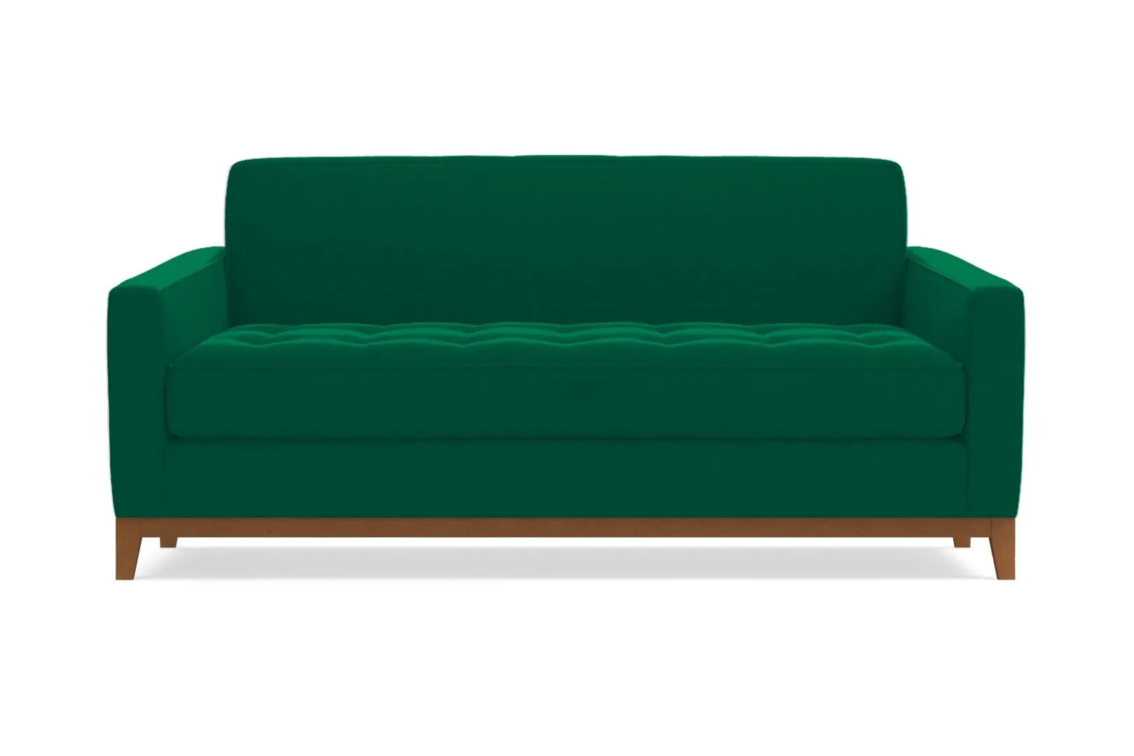 Monroe Drive Apartment Size Sleeper Sofa :: Leg Finish: Pecan / Sleeper Option: Deluxe Innerspring Mattress