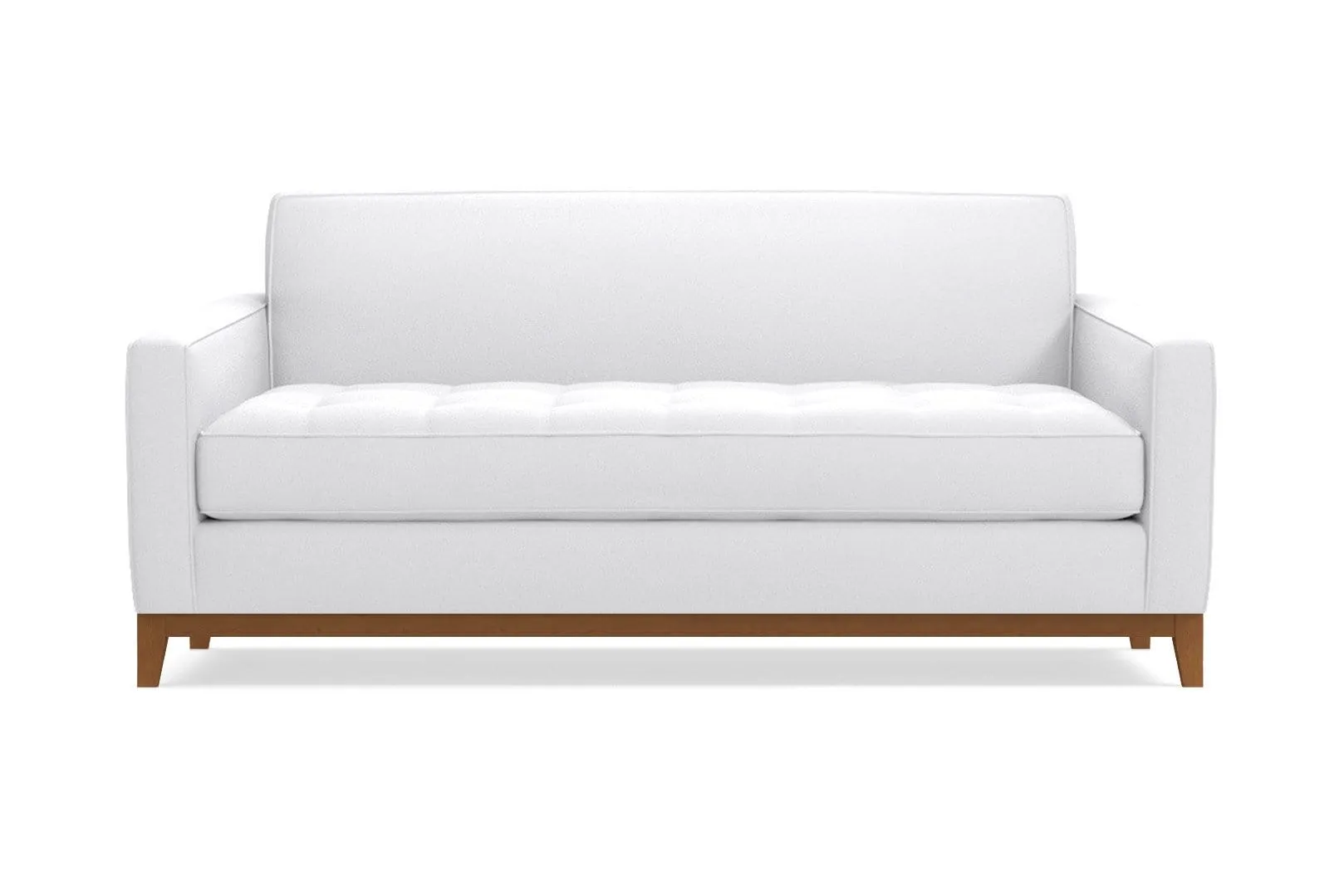 Monroe Drive Apartment Size Sleeper Sofa :: Leg Finish: Pecan / Sleeper Option: Deluxe Innerspring Mattress