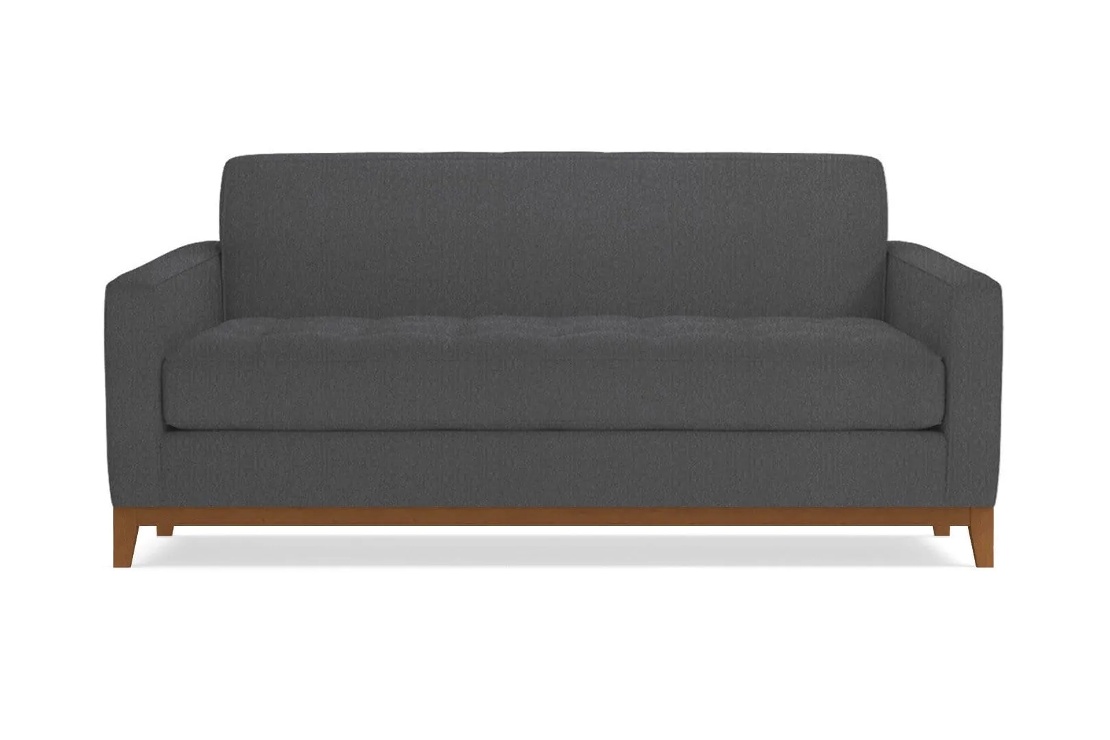 Monroe Drive Apartment Size Sleeper Sofa :: Leg Finish: Pecan / Sleeper Option: Deluxe Innerspring Mattress