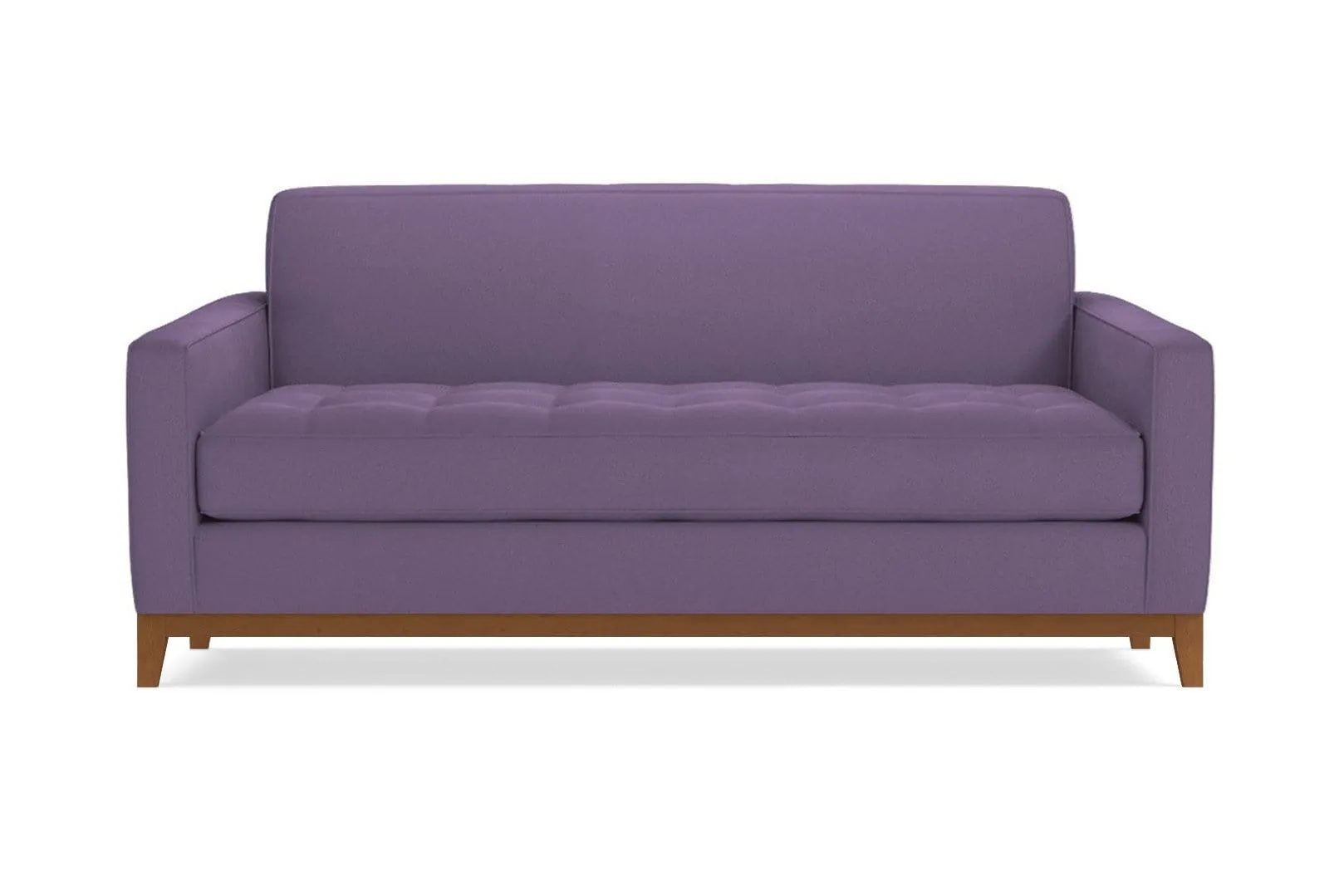 Monroe Drive Apartment Size Sleeper Sofa :: Leg Finish: Pecan / Sleeper Option: Deluxe Innerspring Mattress