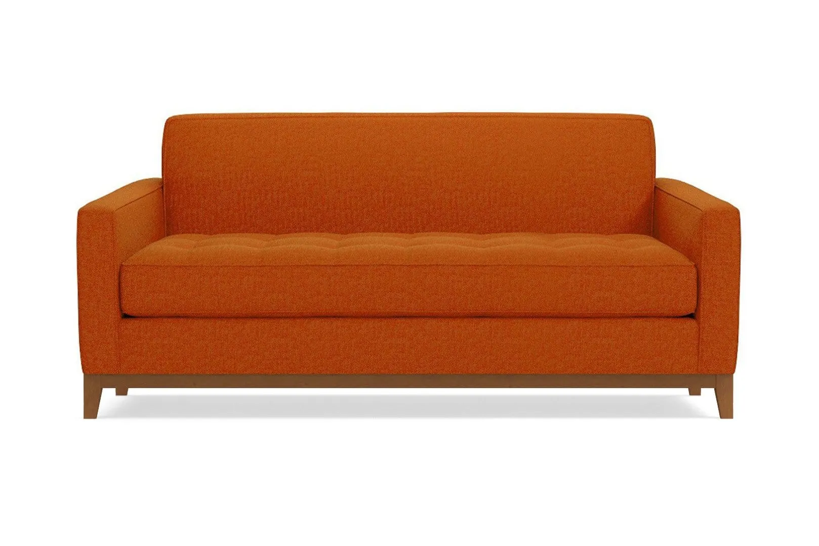 Monroe Drive Apartment Size Sleeper Sofa :: Leg Finish: Pecan / Sleeper Option: Deluxe Innerspring Mattress